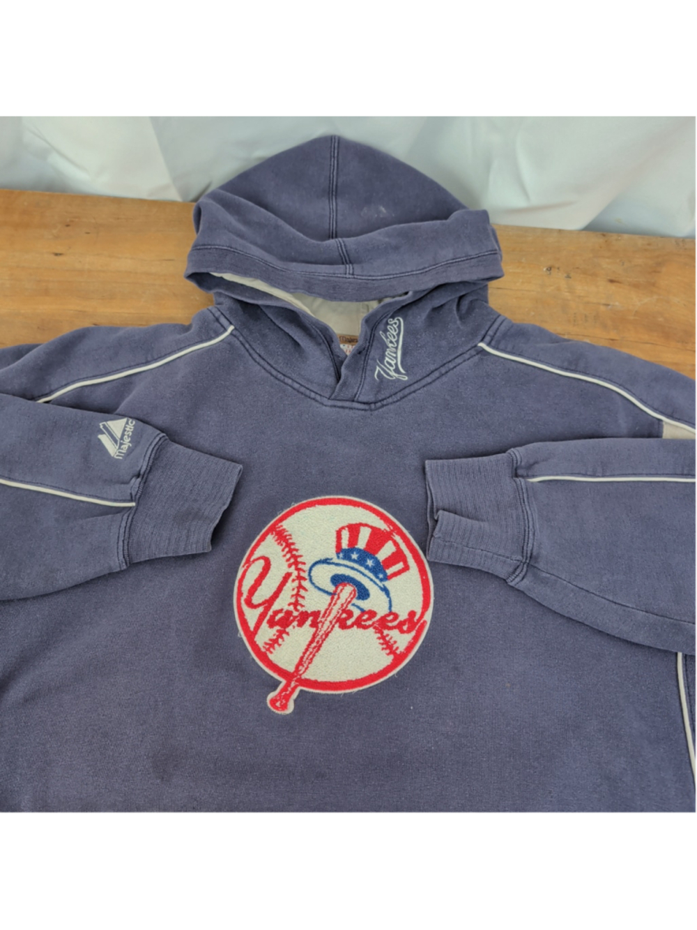 Vintage Distressed Majestic New York Yankees Hoodie